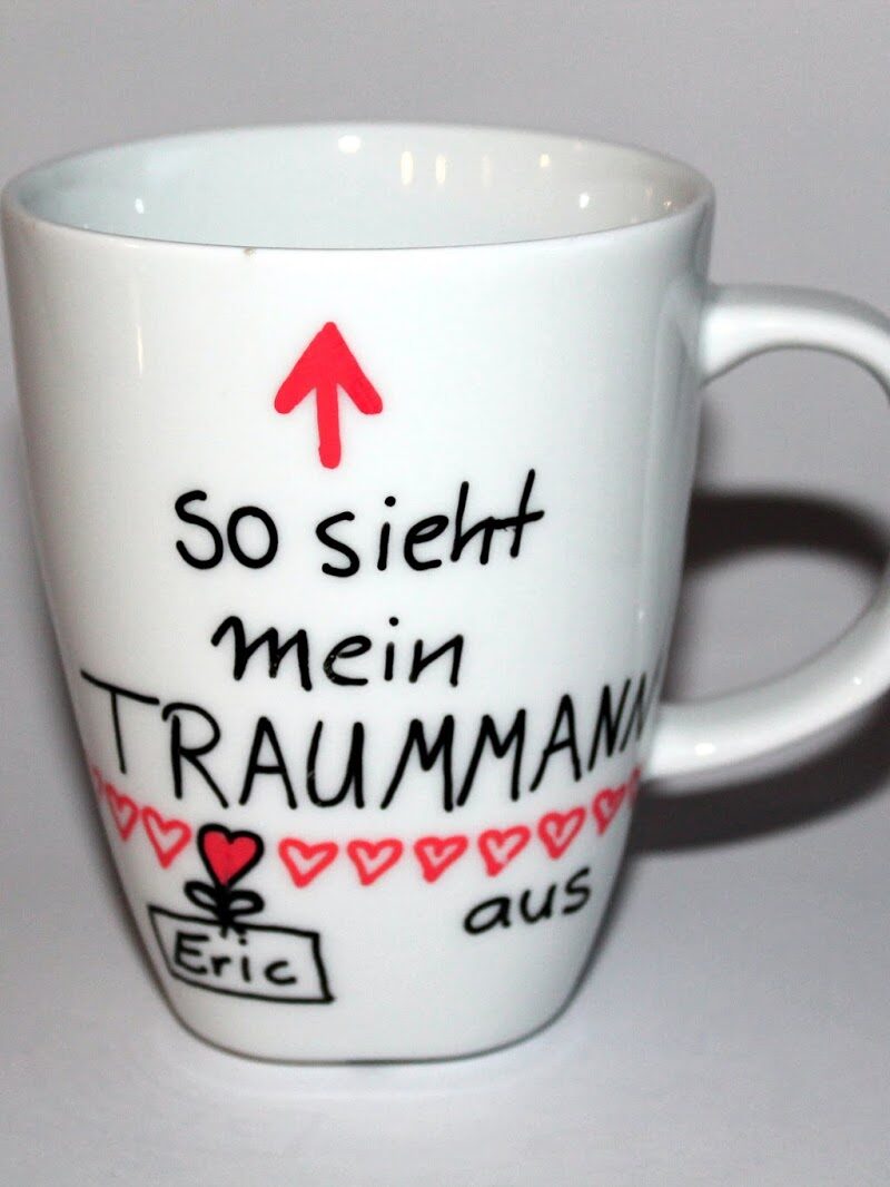 DIY Tassen mein Lieblingsmensch & mein Traummann selber bemalen