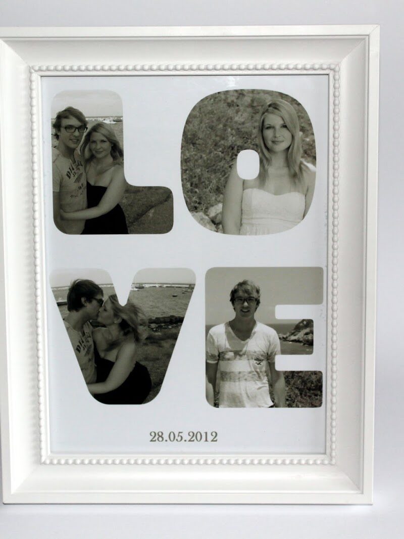 DIY Bilderrahmen LOVE einfach selber machen - Geschenkidee