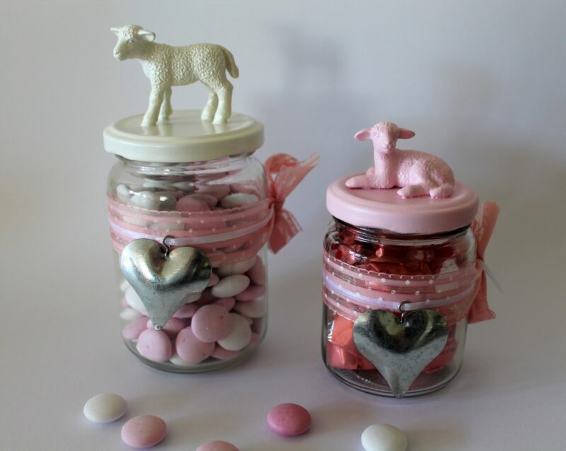 DIY Osterglas mit süßen Schafen einfach selber machen!