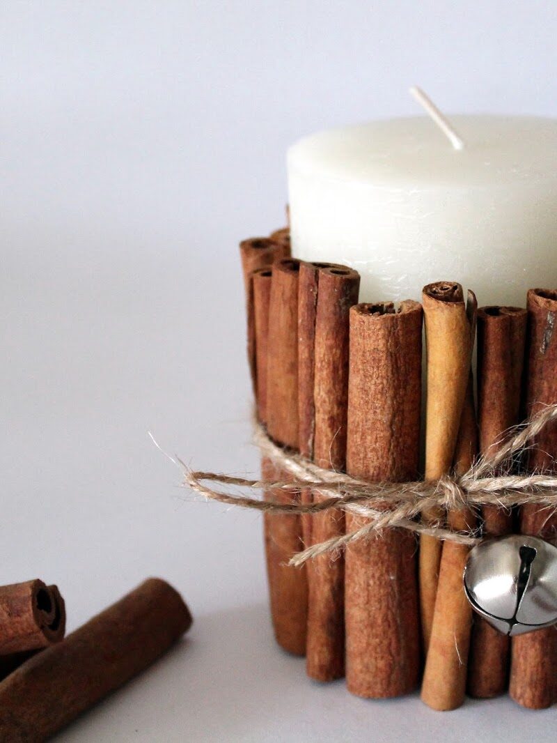 DIY Kerze mit Zimtstangen einfach selber machen
