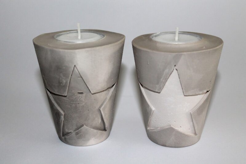 DIY Gips / Beton Teelichthalter Weihnachten ganz einfach selber machen - perfekte Geschenkidee zu Weihnachten. + Anleitung