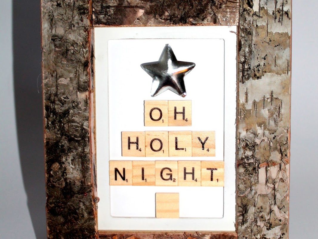DIY Bild Oh Holy Night aus Scrabble Buchstaben einfach selber machen