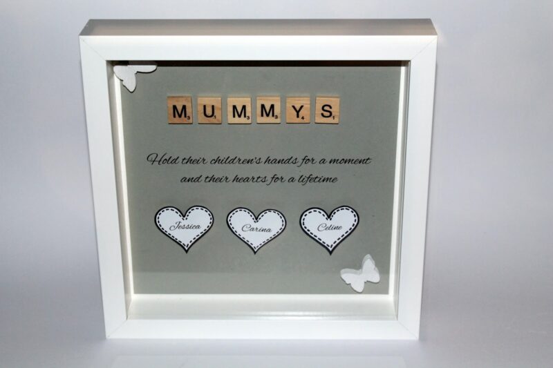 DIY Mummys Bilderrahmen mit Scrabble Buchstaben