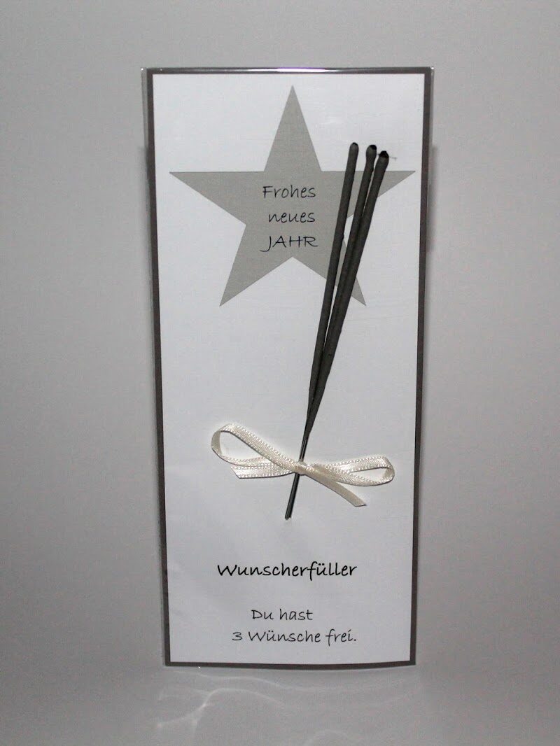 DIY Silvestergeschenk Wunscherfüller Wunderkerzen ganz einfach selber machen
