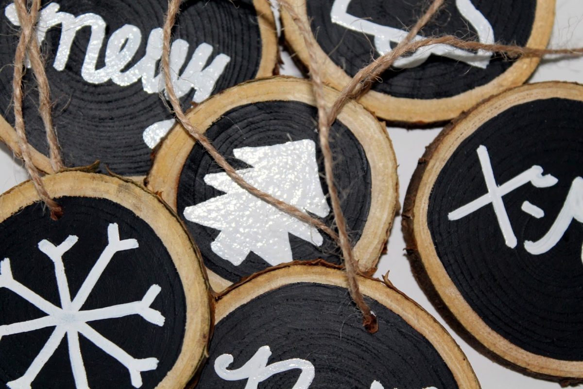 DIY Tafellack Astscheiben als Weihnachtsanhänger oder Christbaumanhänger einfach selber machen