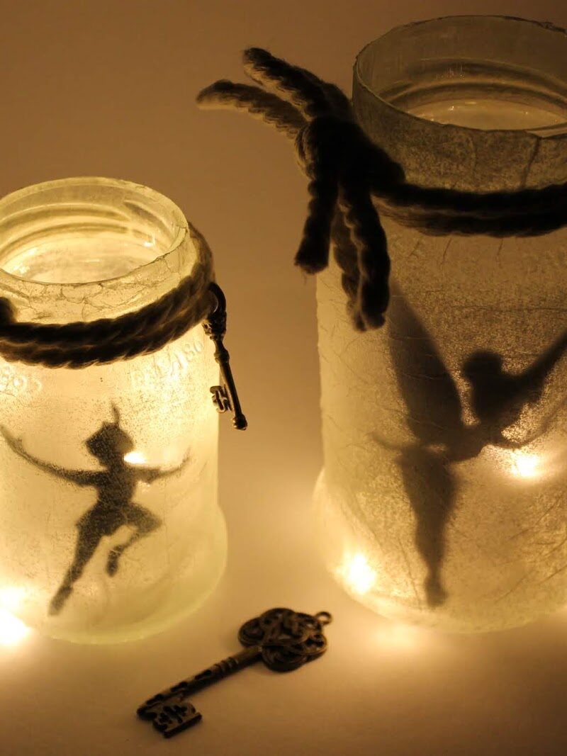 DIY Feenglas Tinkerbell / Peter Pan ganz einfach selber machen. Eine super Geschenkidee.