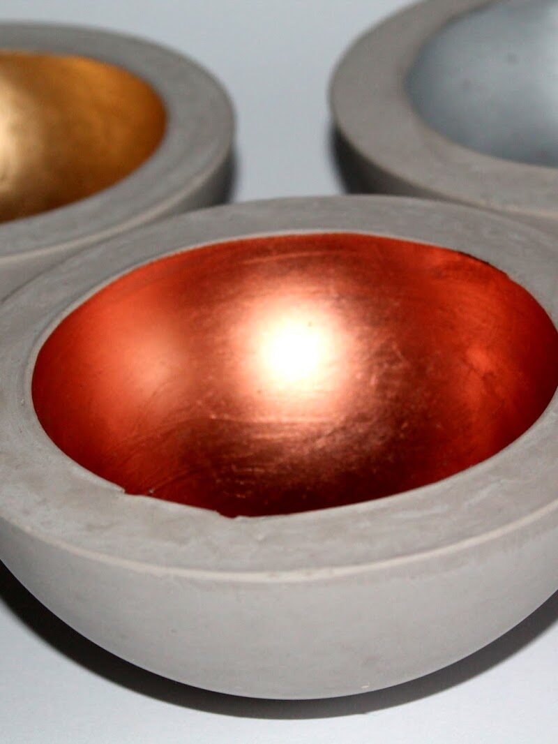 DIY Gips / Beton Schale in Kupfer, Silber und Gold ganz einfach selber machen!
