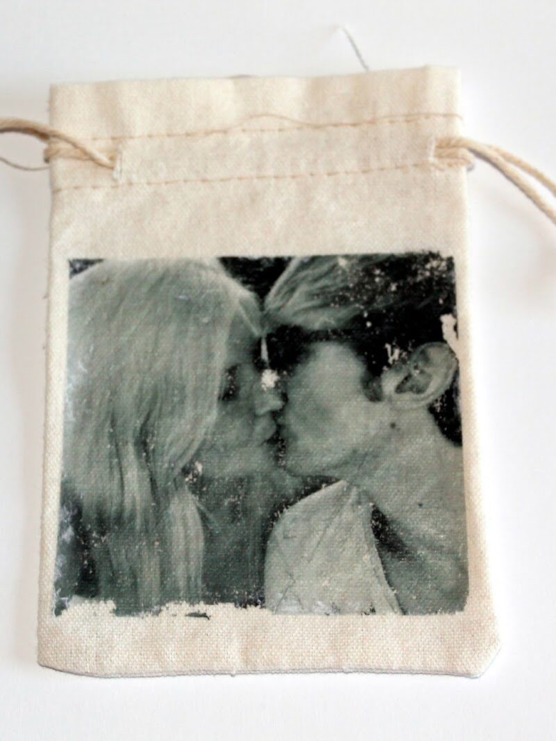 DIY Foto Transfer Potch Stoffsäckchen einfach selber machen