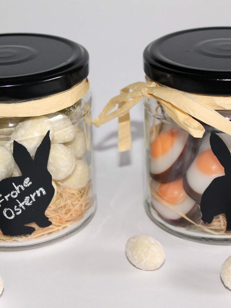 DIY Vorratsgläser mit Tafellackhasen Recycling / Upcycling ganz einfach selbermachen - perfekte Geschenkidee zu Ostern