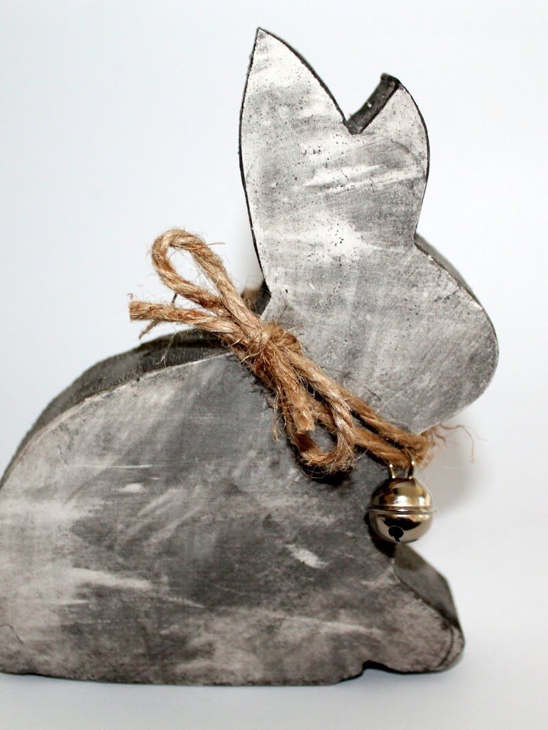 DIY Beton / Gips Hase Osterdekoration