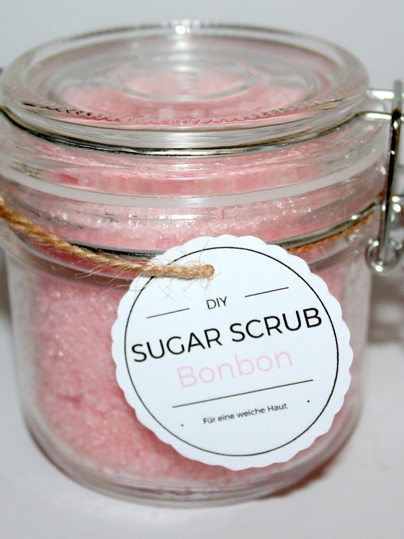 DIY Sugar Scrub / Zuckerpeeling Bonbon + Free Printable einfach selber machen und verschenken