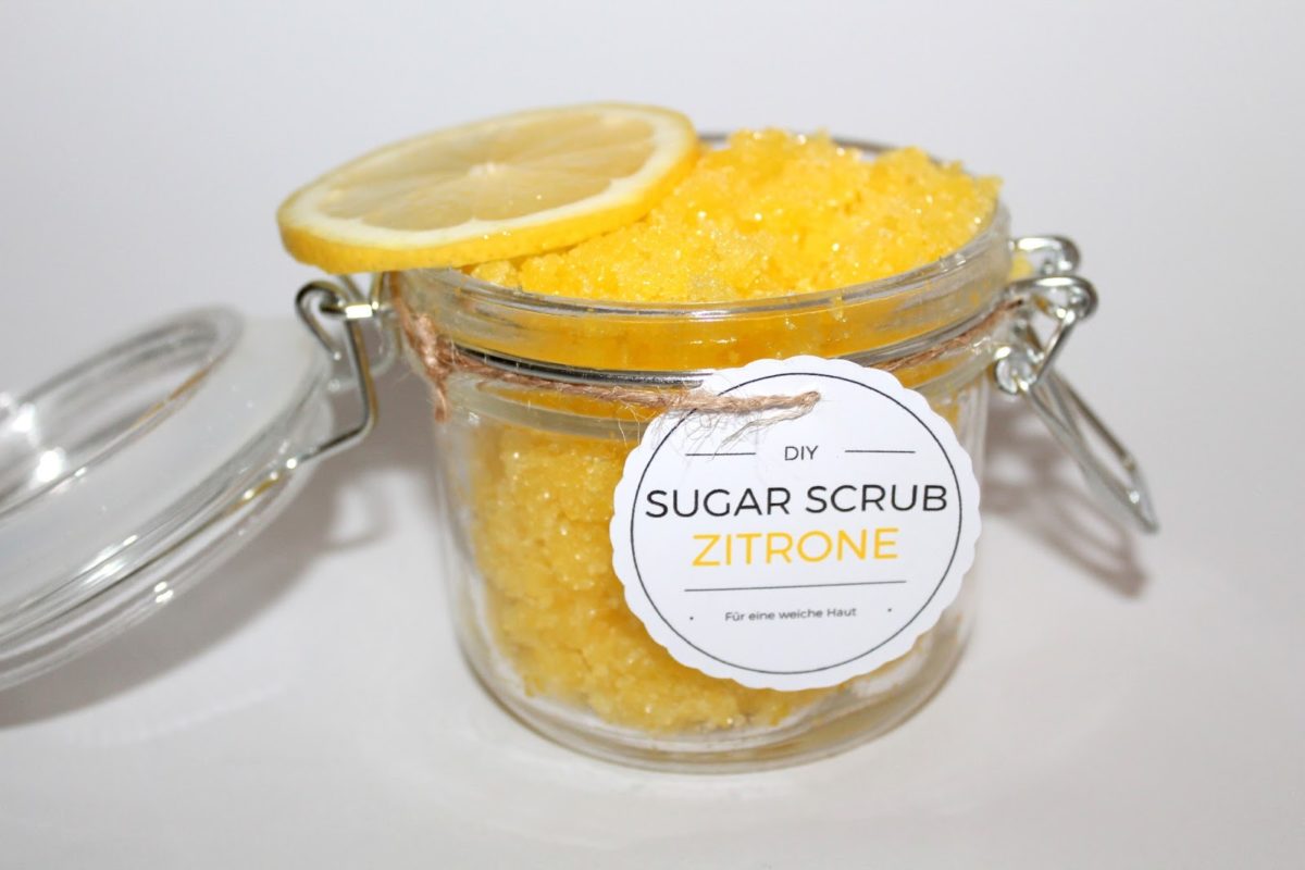DIY Sugar Scrub / Zuckerpeeling Zitrone ganz einfach selber machen