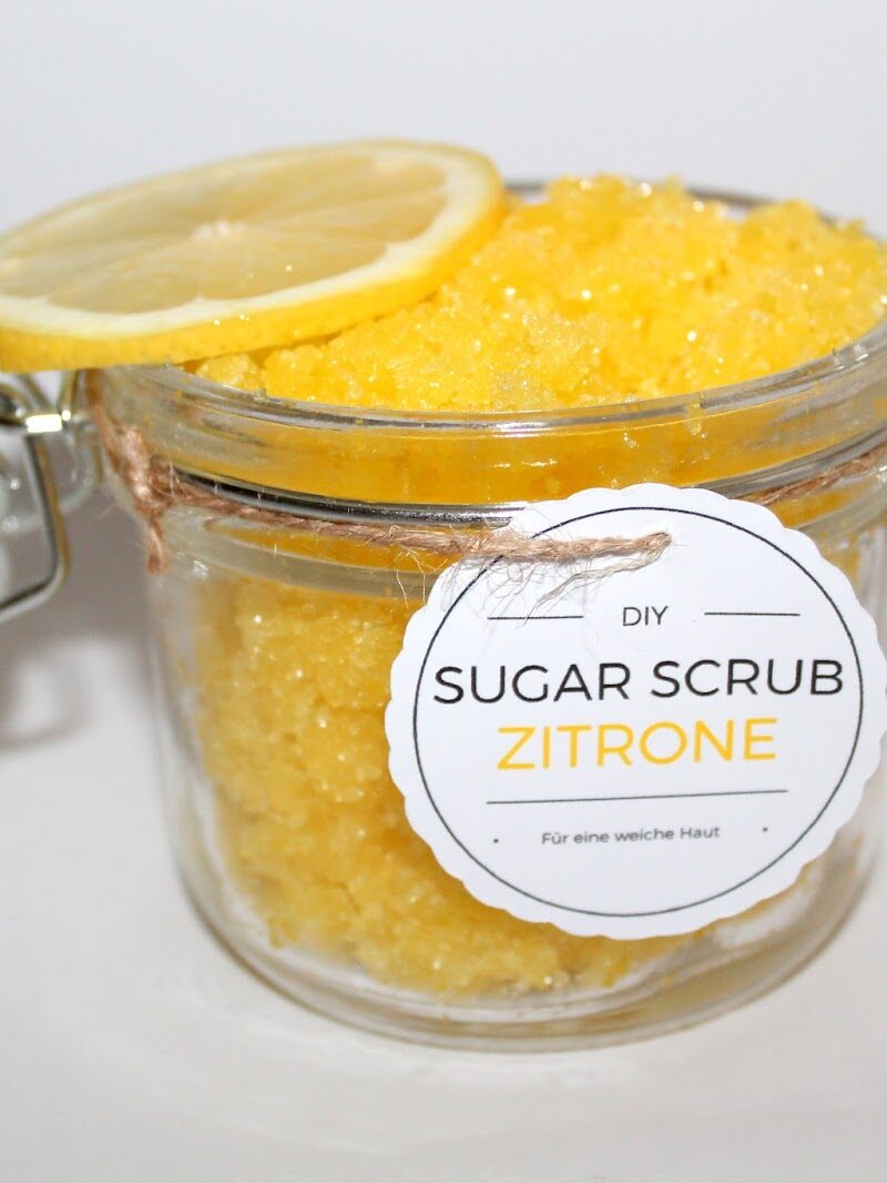 DIY Sugar Scrub / Zuckerpeeling Zitrone ganz einfach selber machen