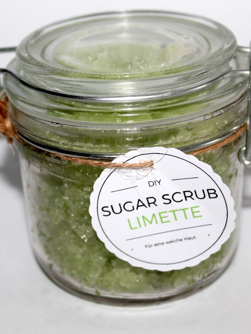 DIY Sugar Scrub / Zuckerpeeling Limette ganz einfach selber machen