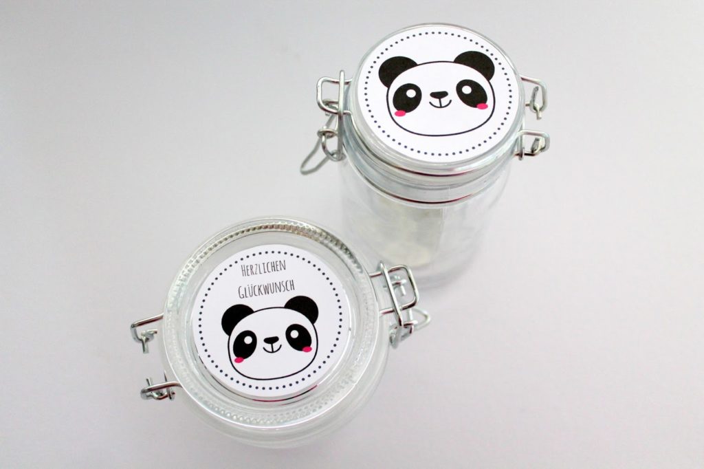 DIY, Basteln: Geschenke aus dem Glas Pandabären in Adventskalender, Mitbringsel, Geldgeschenke und Geschenkideen - DIYCarinchen