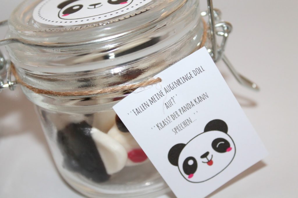 DIY, Basteln: Geschenke aus dem Glas Pandabären in Adventskalender, Mitbringsel, Geldgeschenke und Geschenkideen - DIYCarinchen