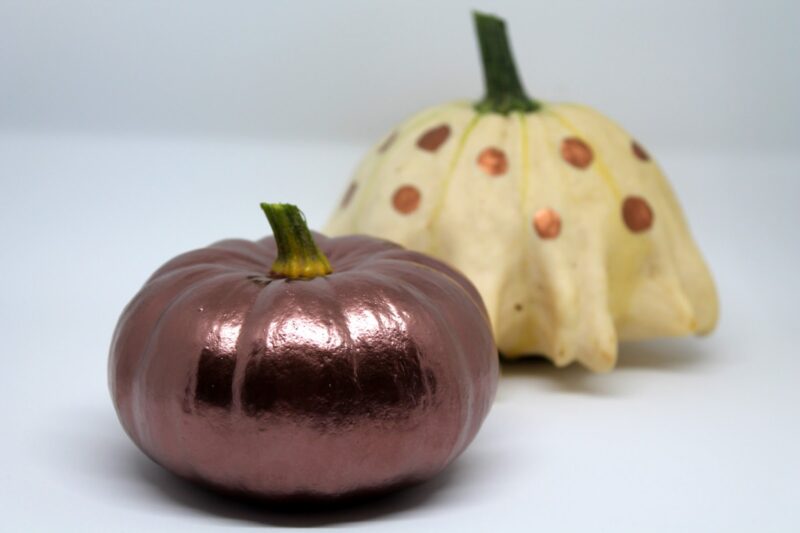 DIY: Coole kupferfarbene Kürbisse selbermachen? Kein Problem! So einfach geht es!