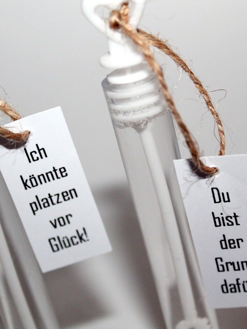 DIY Geschenk Herzchenseifenblasen / Wedding Bubbles ♡♡♡ Perfekt für den Valentinstag oder doch für die Hochzeit? ♡♡♡