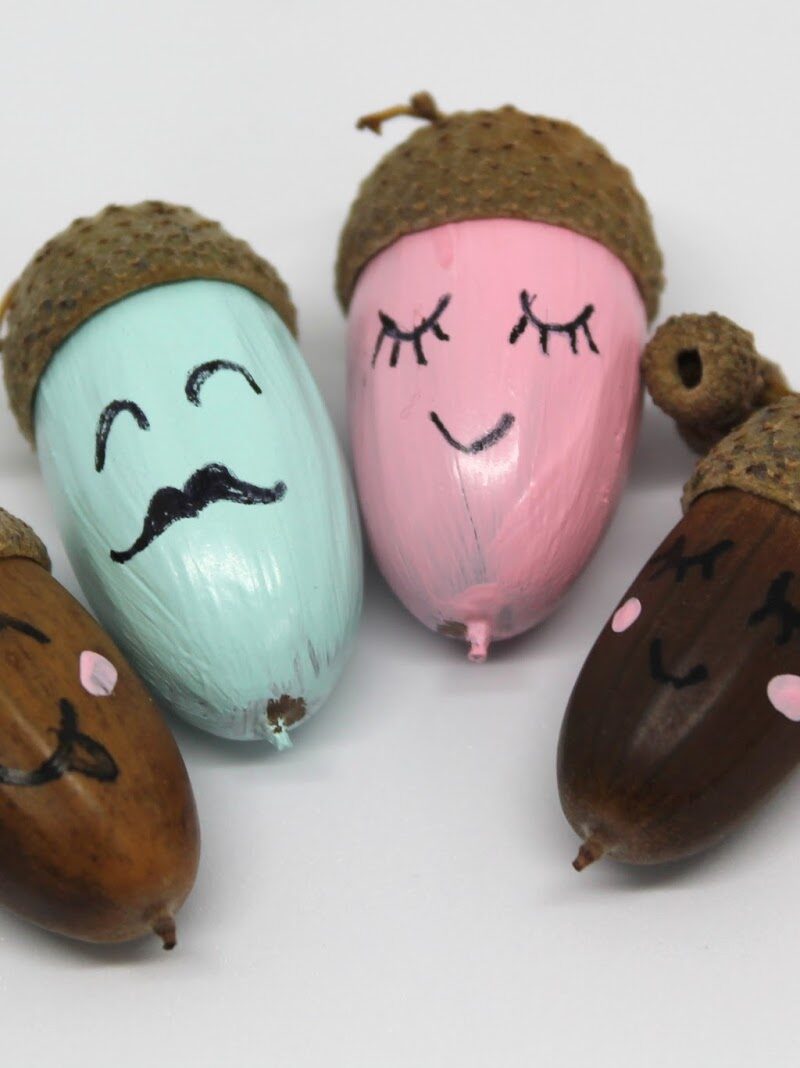 DIY: Basteln mit Eicheln? Na klar! Süße Eichelmännchen als Herbstdekoration einfach selber machen!