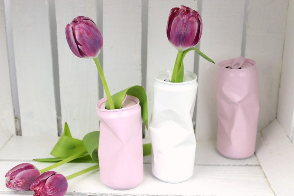 DIY Blumenvase aus alten Dosen - geniale Recycling / Upcycling Idee