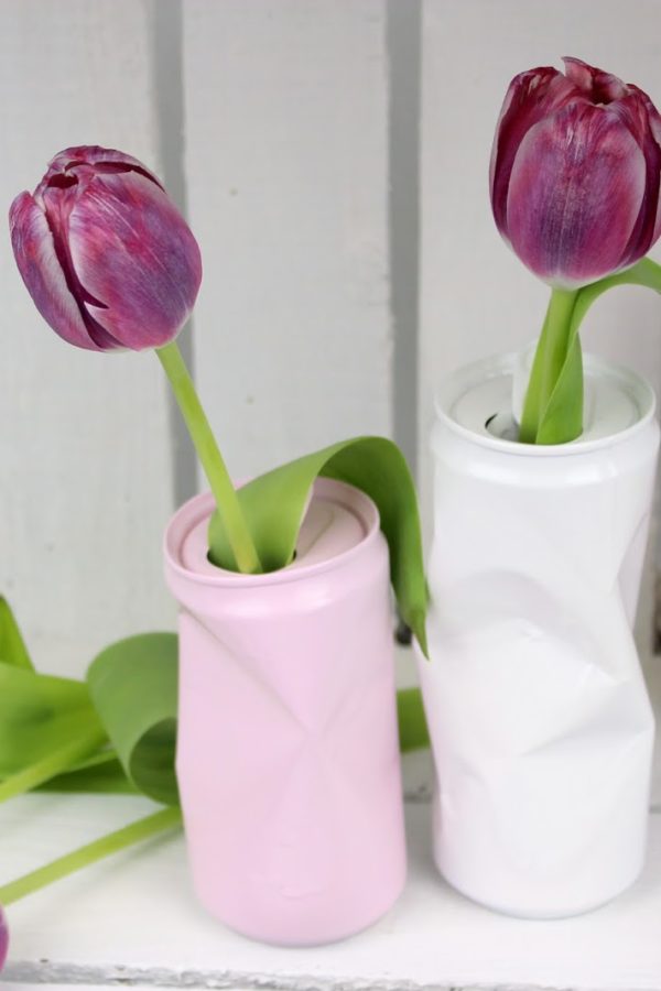 DIY Blumenvase aus alten Dosen - geniale Recycling / Upcycling Idee