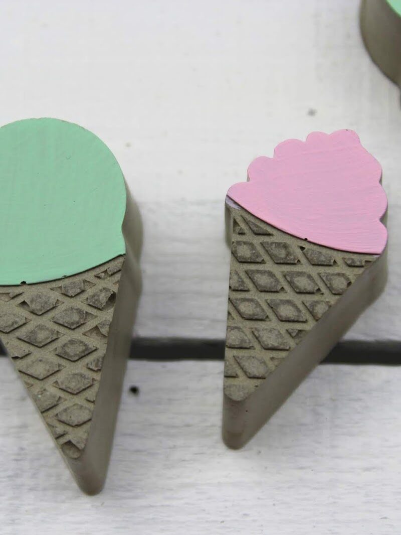 DIY Eis-Streudeko aus Beton ganz einfach selber machen - perfekte Dekoidee für eure Gartenparty