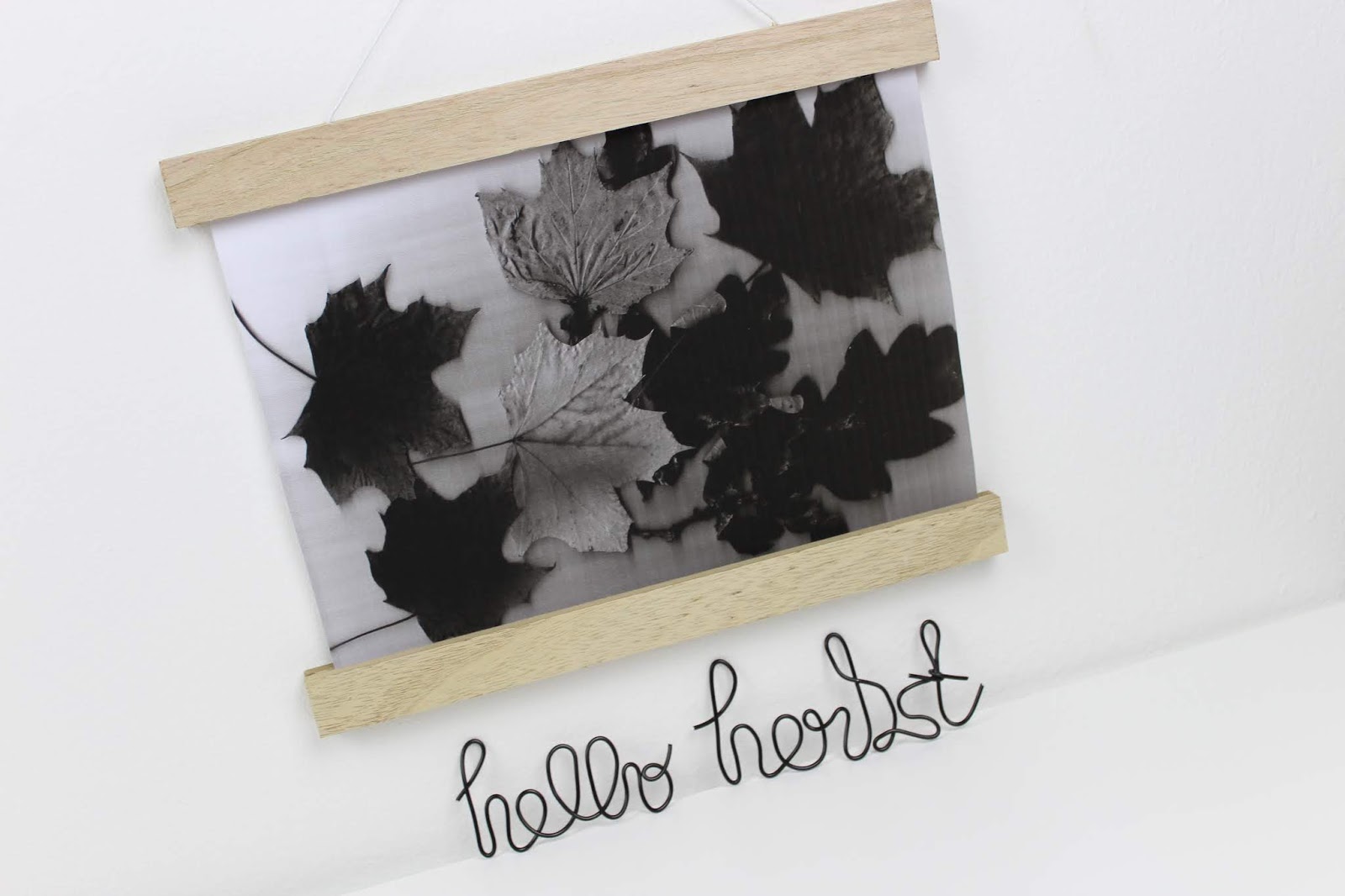 DIY: Herbstbild in einer Posterleiste ganz einfach mit Blättern und einem Scanner selber machen