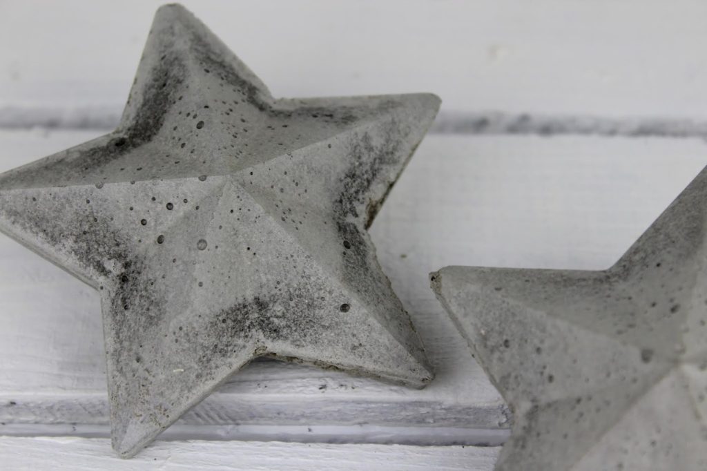DIY 3D Beton Sterne selber machen - eine wundervolle Weihnachtsdeko