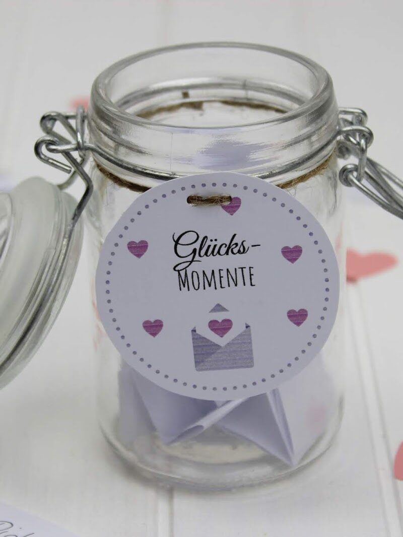 Geschenk, Liebesbrief im Glas