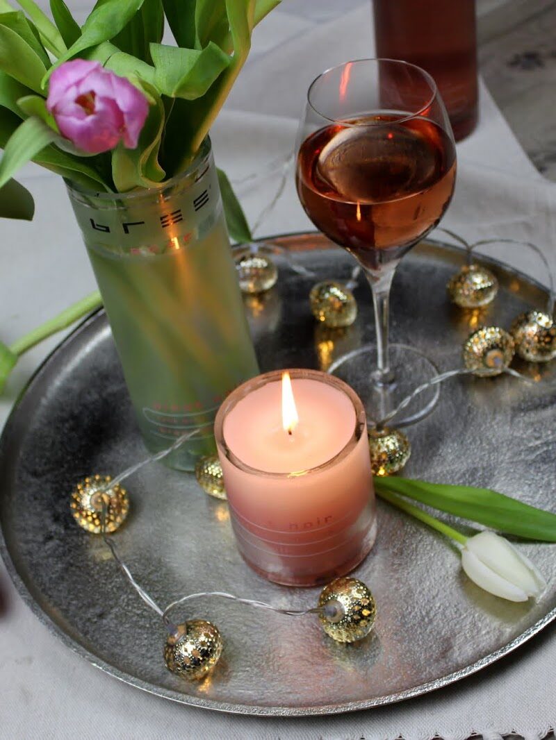 Glasflaschen schneiden, Deko, Kerze