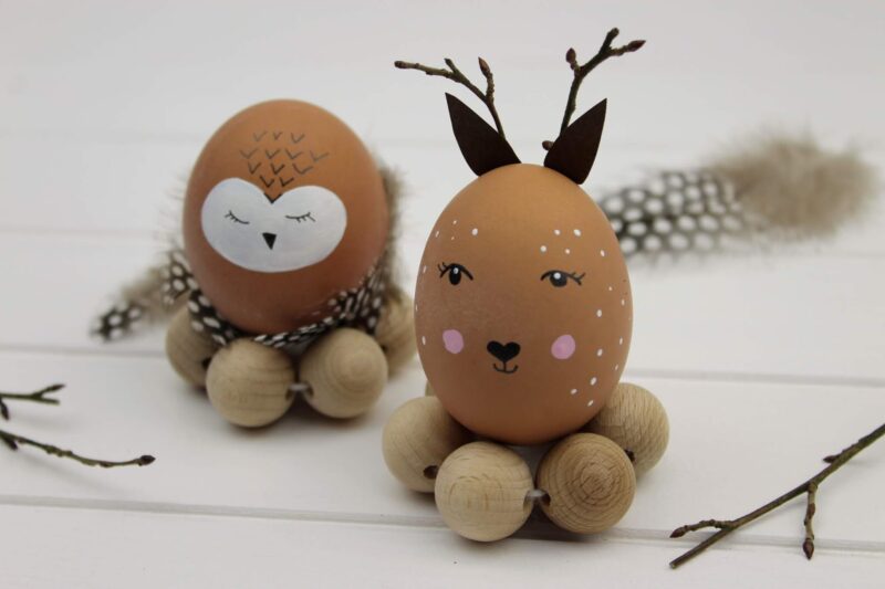 tierische Ostereier basteln