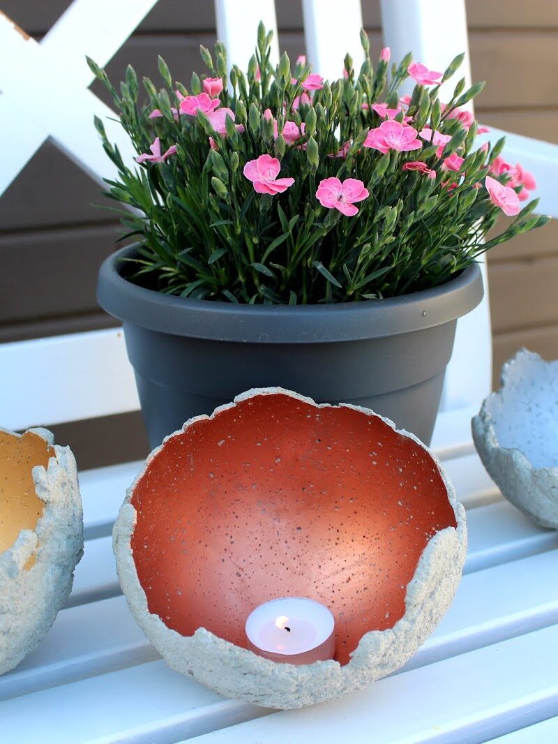 Windlichter aus Beton, Drachenei