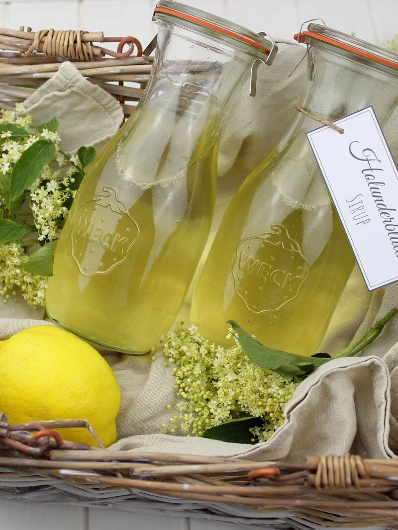 Sirup, Holunderblütensirup, Holunderblüten