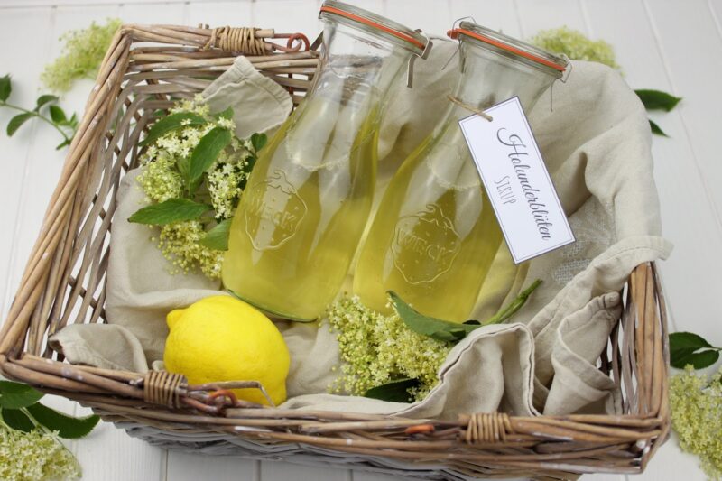 Sirup, Holunderblütensirup, Holunderblüten