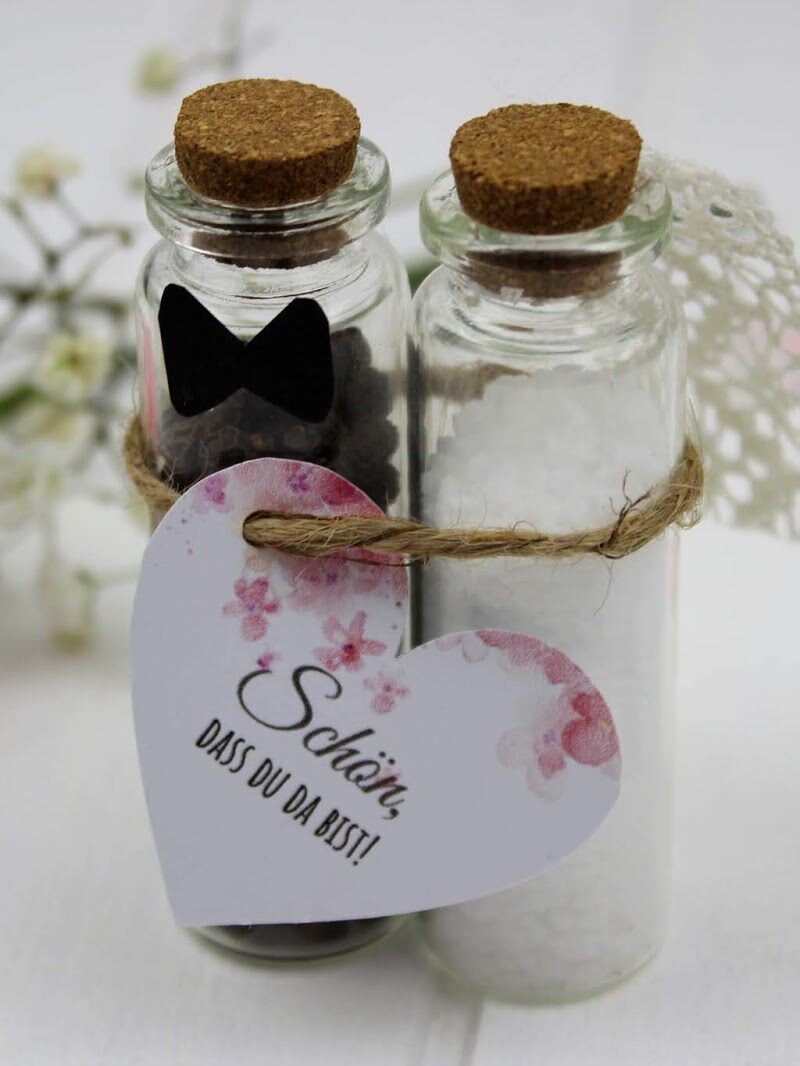 Salz, Pfeffer, Geschenk, Gastgeschenk, Hochzeit