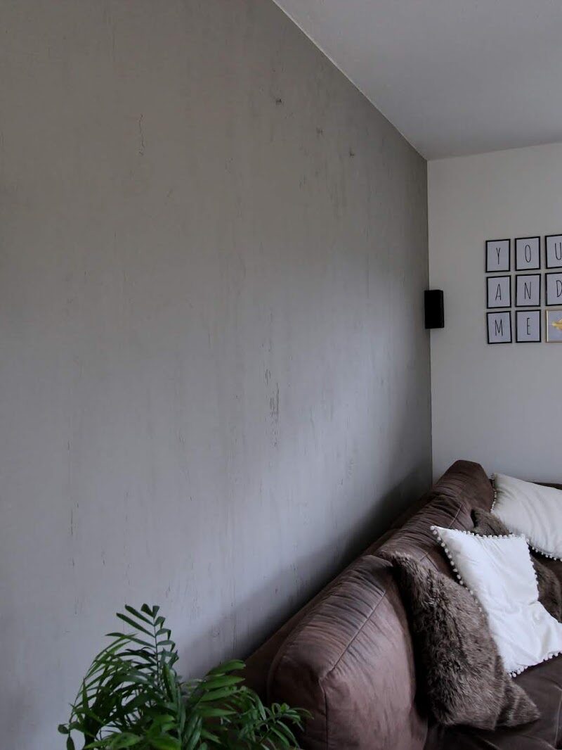 Beton, Beton-Optik, Wand, Wohnzimmer