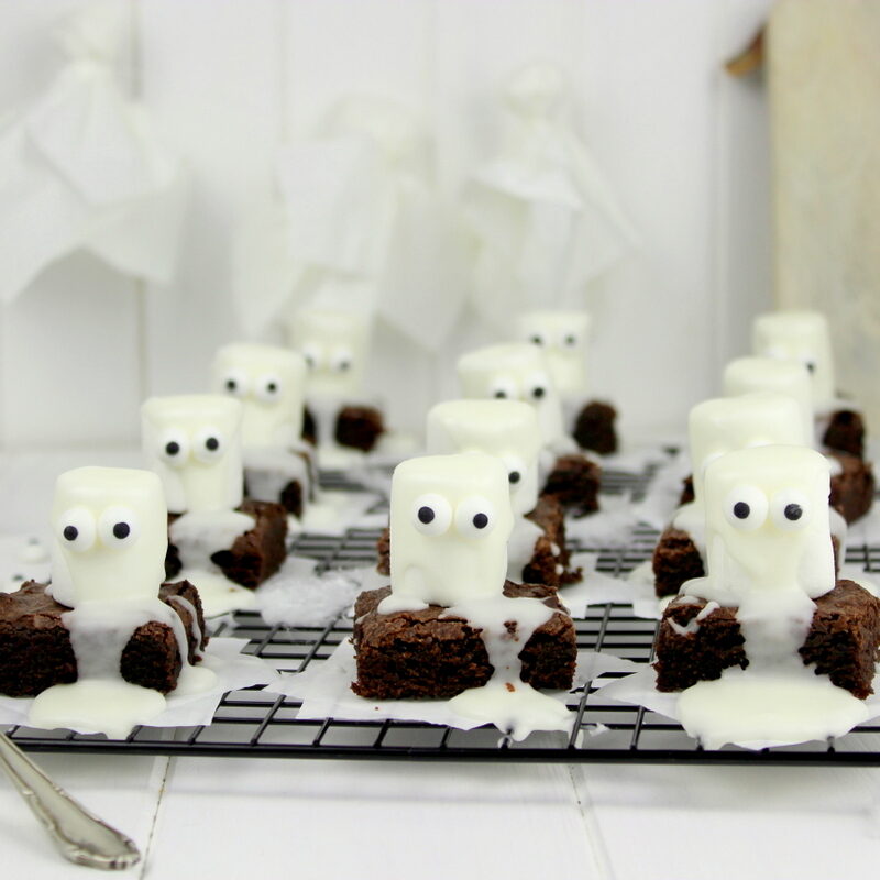 Rezept Halloween Geister-Brownies