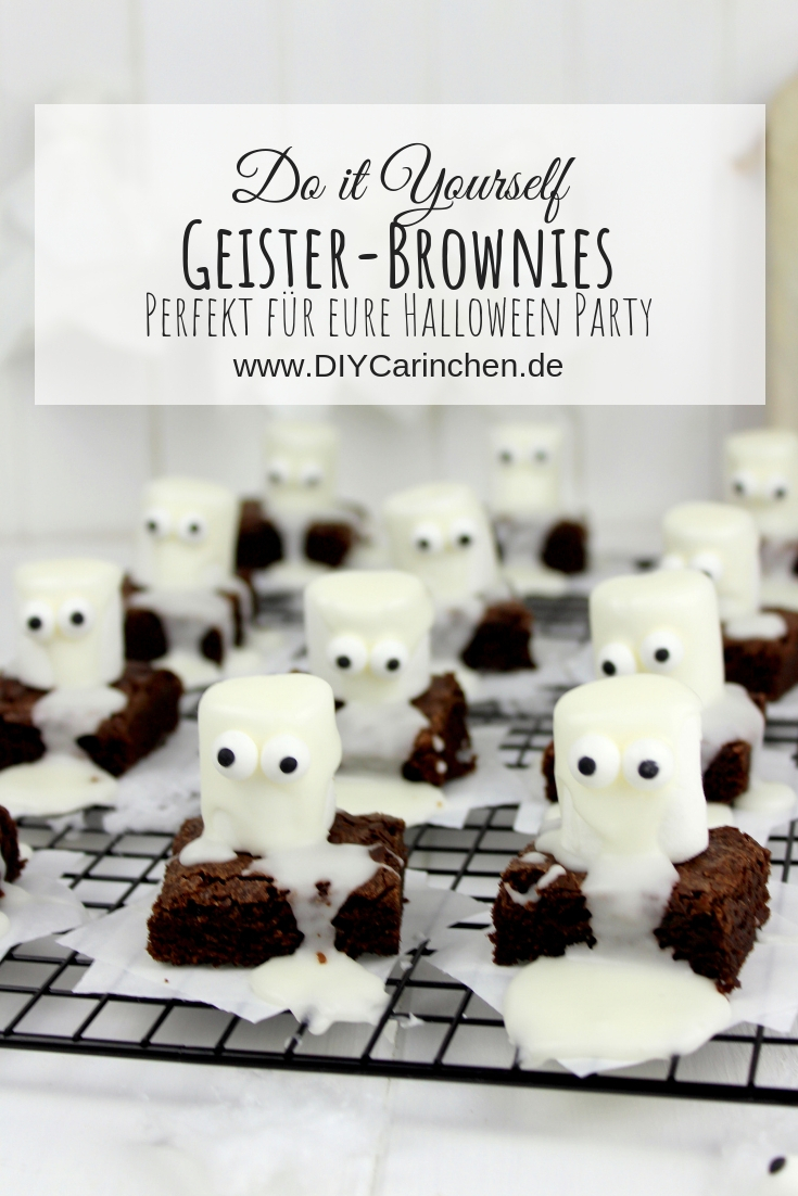 Rezept – gruselige Halloween Geister-Brownies 