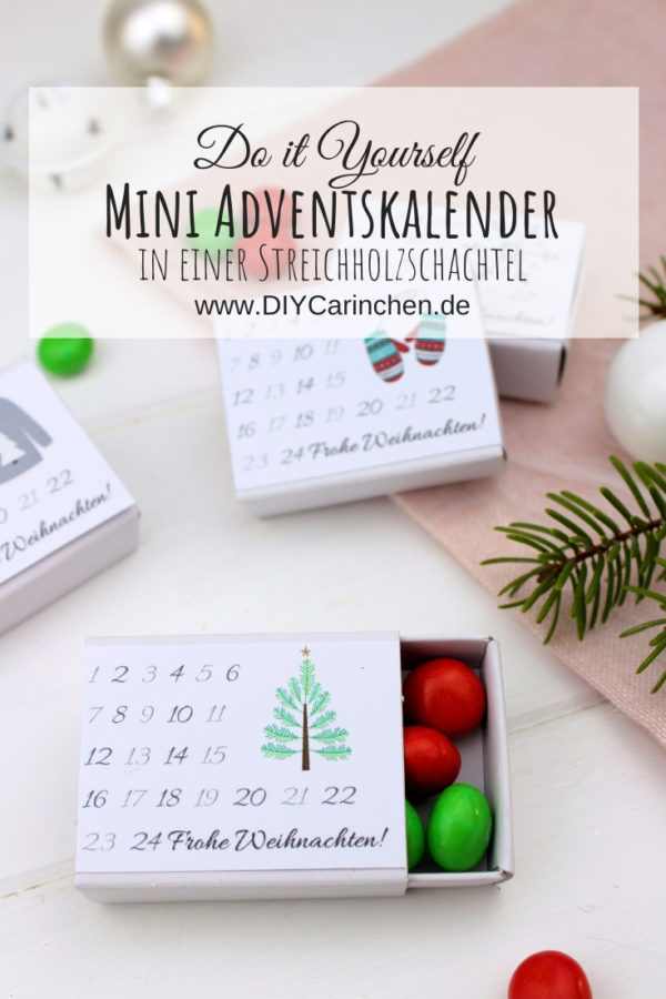 Diy Adventskalender In Einer Streichholzschachtel Einfach Und Schnell 1710