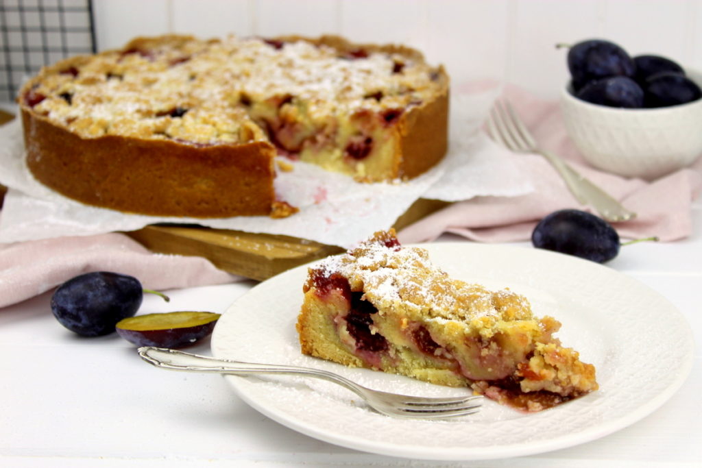 Rezept - leckerer, einfacher und saftiger Pflaumenkuchen mit Streusel ...