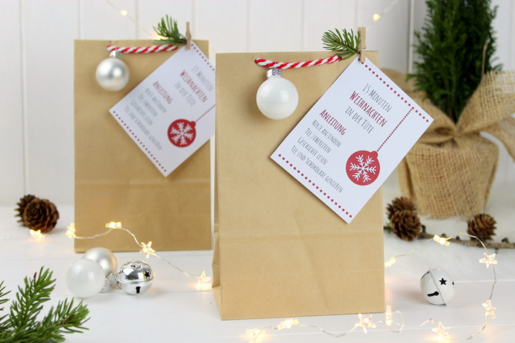 DIY 15 Minuten Weihnachten in der Tüte Geschenkidee zu Weihnachten