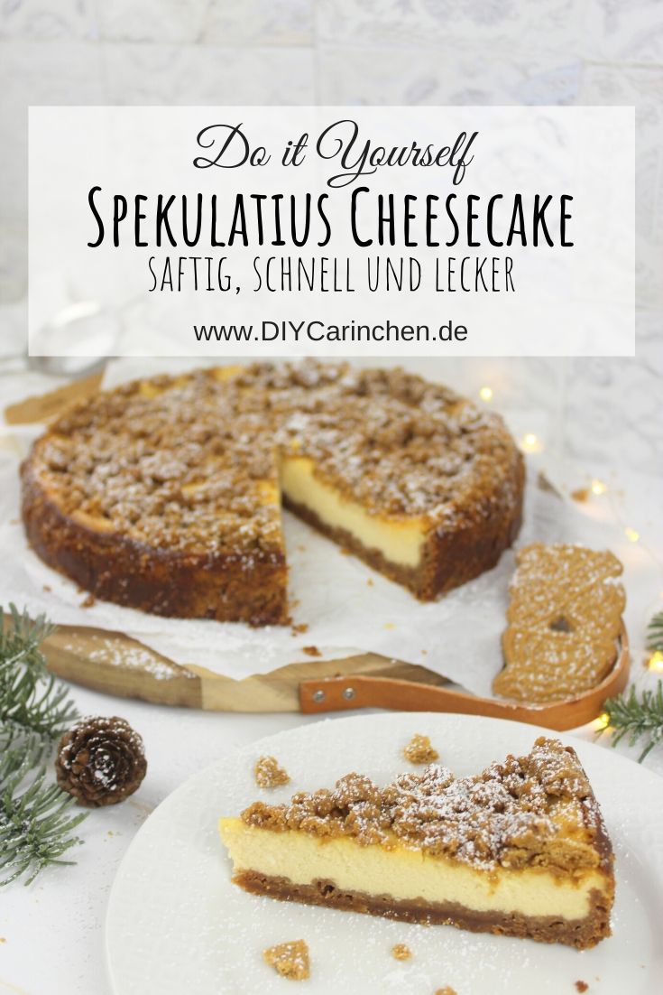 weihnachtlicher Spekulatius Cheesecake / Käsekuchen - einfaches Rezept