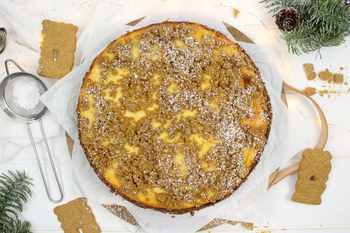 weihnachtlicher Spekulatius Cheesecake / Käsekuchen - einfaches Rezept
