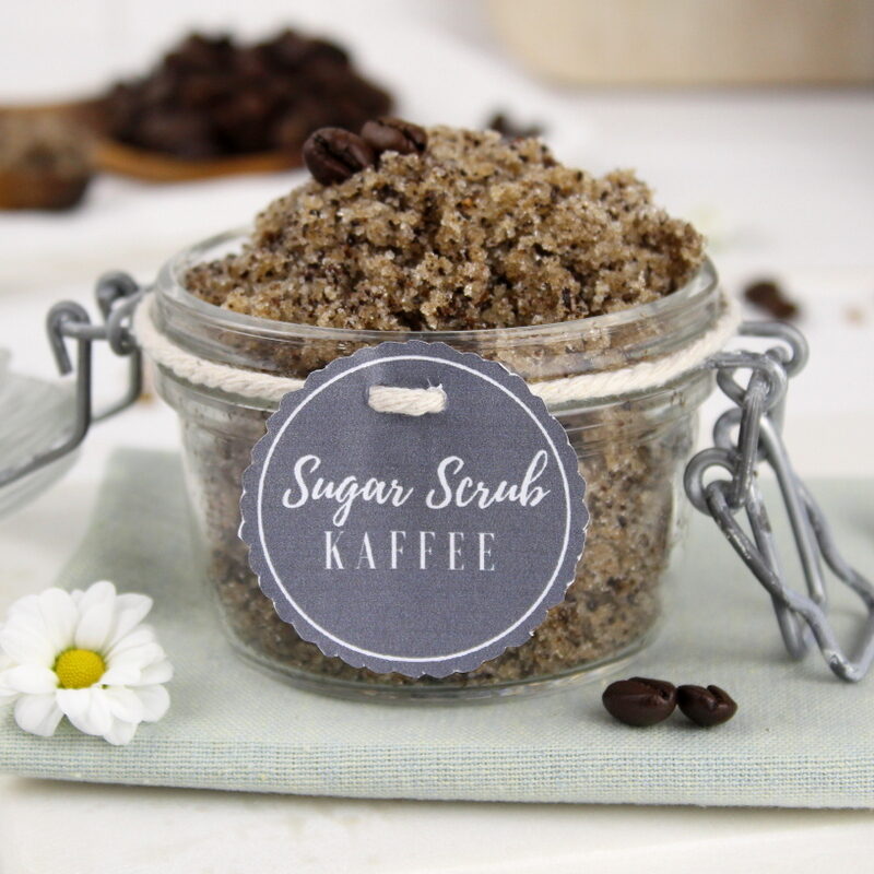 DIY Sugar Scrub mit Kaffee selber machen + Etikett