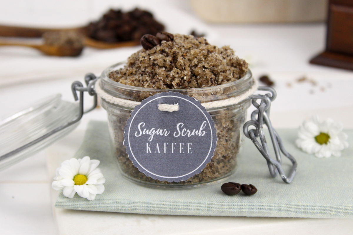 DIY Sugar Scrub mit Kaffee selber machen + Etikett