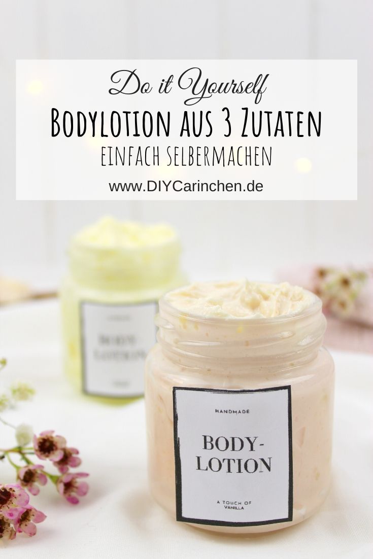 DIY Bodylotion in Vanille und Kokos in einem Einmachglas Kosmetik