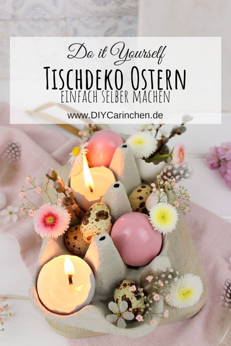 DIY selbstgemachte Osterdeko / Ostereier Kerze / Ostereier Vase und angesprühte Ostereier