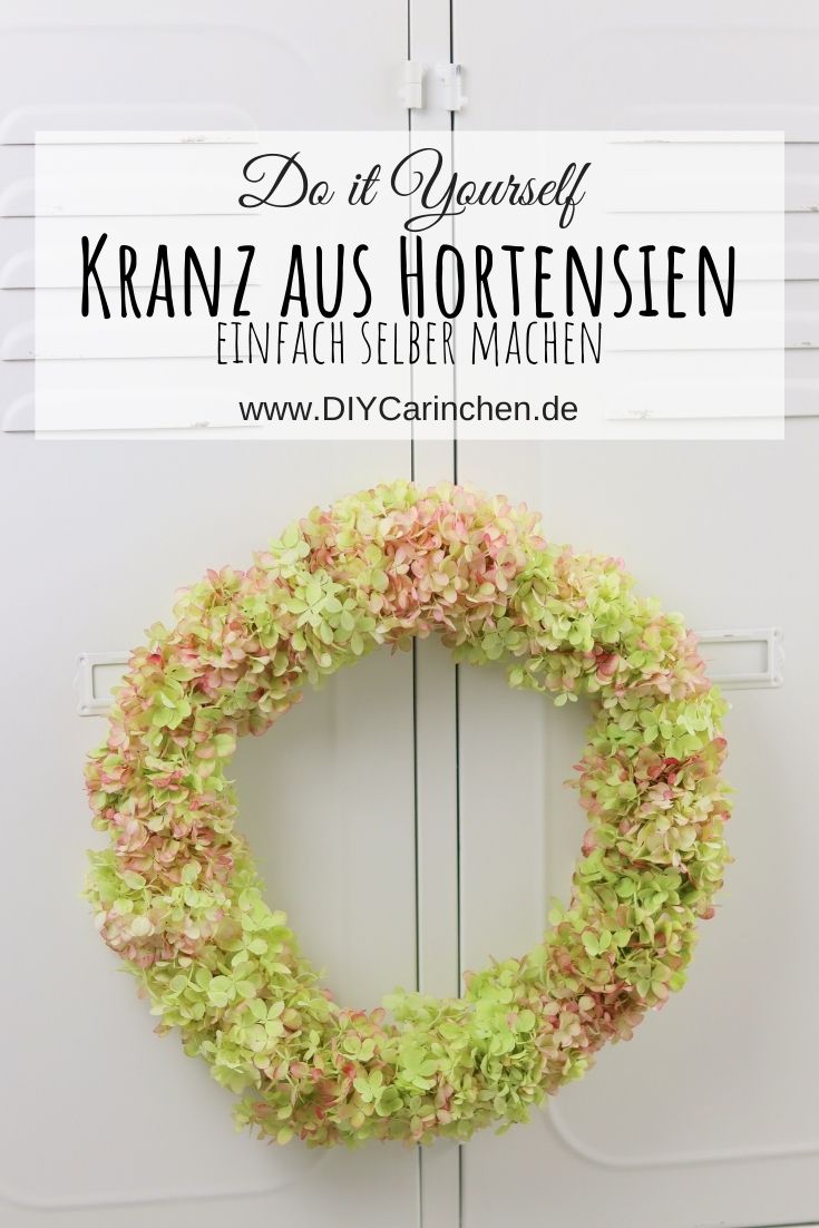 DIY Kranz aus Hortensien / Hortensienkranz einfach selber binden