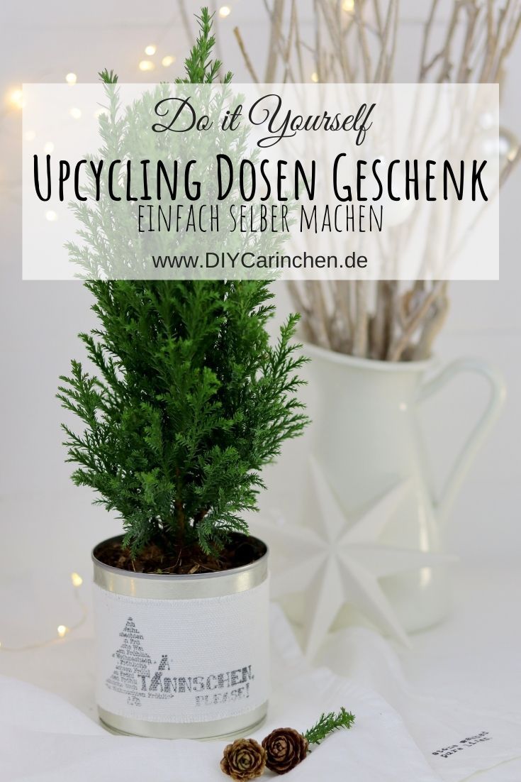 DIY Dosen Upcycling Weihnachtsgeschenk Tannenbaum