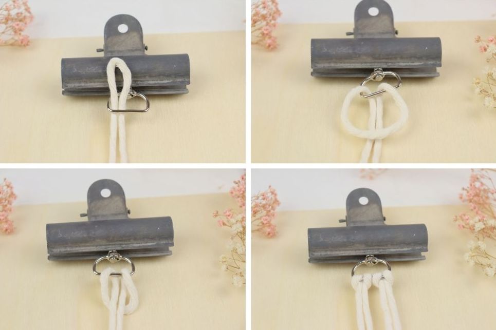 DIY selbstgemachter Makramee Schlüsselanhänger im Wellenknoten einfach